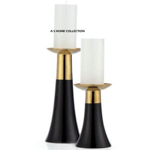 Porte-bougie décoratif en aluminium et verre couleur or, design fleur blanche, pour table, maison, hôtel, restaurant, salon - Product Image 4