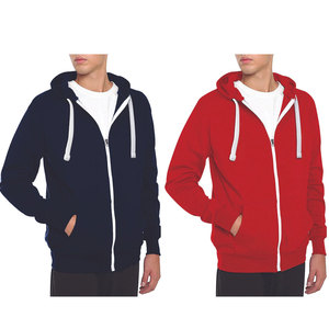 Sudadera con Capucha y Cremallera para Hombre, Sudadera de Forro Polar con Cremallera Completa, 100% Algodón, Invierno, con Bolsillos, Ligera, Cómoda, Impermeable y Transpirable - Product Image 3