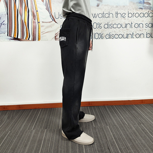 OEM Custom Logo Streetwear Men's French Terry Flare Slim Sweatpants Slim Fit Heavyweight <b>Stacked</b> Flare Sweat Pants for Men's - Product Image 4