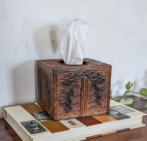 Caja de cubierta de pañuelos con estampado de árbol blanco, almacenamiento de servilletas rectangulares de acero inoxidable con soportes, soportes de caja de pañuelos faciales - Product Image 4