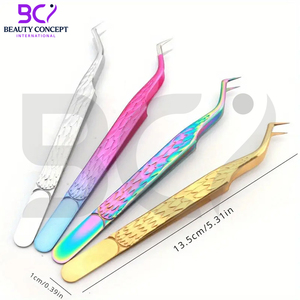 Pince à épiler haute précision pour extension de cils, outil de greffage antidérapant pour cils naturels faisant des outils de beauté de Volume - Product Image 2
