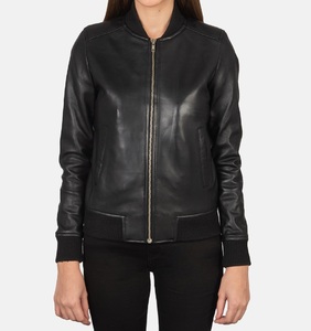 Custom Western Style Genuine <b>Sheepskin</b> Leather <b>Jacket</b> for Women Factory-Designed Vintage Pakistan Motorbike Embroidery - Product Image 3