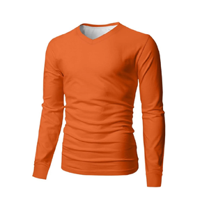 Hot Sale V Neck Plus Size Men's Fashionable Solid <b>T</b> <b>Shirts</b> Stylish Casual Long Sleeve <b>T</b> <b>Shirts</b> For Men From Bangladesh Supplier - Product Image 3