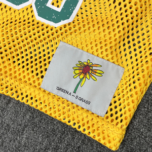 Venta al por mayor Top Deals Jersey de béisbol de malla de algodón Camiseta de punto con estampado de rayas Boxy Jersey de malla recortada con cuello en V de gran tamaño - Product Image 5