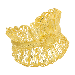 Daisy Cuff Forming Kada Gold Plated Jewelry para regalo y fiesta - Product Image 1