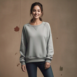 Sudaderas de gran tamaño para mujer, tela pesada, 450 GSM, ajuste holgado, hombro caído, sudadera para mujer - Product Image 5