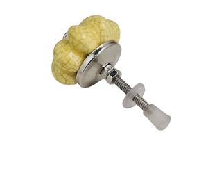 Craquelé jaune Melon boutons en céramique Design industriel tiroir armoire poignée tire pour cuisine commode salon salle à manger - Product Image 2