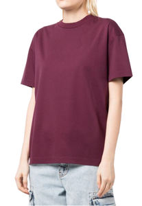 Prix d'usine Logo personnalisé 3D broderie 220 GSM coton pétale manches couleur bloquant Sexy Club grande taille femmes T-Shirts - Product Image 5