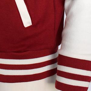 Veste universitaire d'hiver décontractée de qualité supérieure personnalisée OEM à col montant avec fermeture à bouton recouvert vente en gros de logo à motif solide - Product Image 3