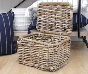 Woodbridge Umweltfreundliche Natürliche Rattan Moderne Mehrzweck-Aufbewahrungsbox mit Deckel - Product Image 1