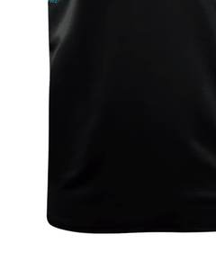 Polo à manches courtes pour homme personnalisé Noir avec des rayures graphiques bleu sarcelle Tissu respirant de qualité supérieure Vêtements de golf décontractés OEM - Product Image 6