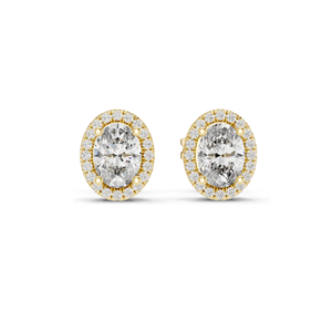 1.2 CT Lab Diamond Halo <b>Earrings</b> for Women VVS-VS EF Clarity 18KT, 14KT, 10KT Gold & 925 <b>Silver</b> Rose, Yellow, White Gold - Product Image 3