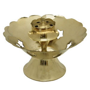 Hot Selling Wholesale Brass <b>Incense</b> Stick Holder with Ash Collecting Base Hindu Religious Pooja Agardan for Home and Temple - Product Image 4