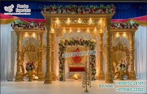 Indoor Wedding Paisley Design Mandap Set Decoration FRP Paisley Mandap for Hindu Wedding Maharani Wedding Paisley Mandap - Product Image 4