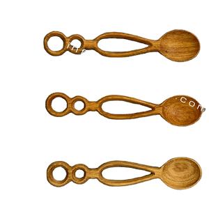 Hot Sale Repeatable <b>Wooden</b> Dessert <b>Spoons</b> Teaspoon <b>Wooden</b> Handle Hanging Hole Design Convenient and Easy to Clean - Product Image 6