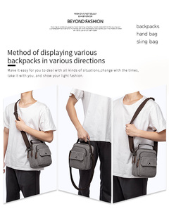 ZUOLUNDUO Hot Sale Small Portable Durable Canvas Men's Messenger <strong>Shoulder</strong> <strong>Bag</strong> Fashionable Vintage Logo for <strong>Mobile</strong> <strong>Phone</strong> Summer - Product Image 3