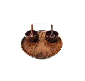 Vente en gros de saladiers écologiques en bois de mangue pour la cuisine avec cuillère Vaisselle Fabricant de vaisselle fait à la main - Product Image 4