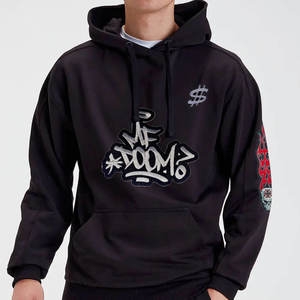 Sudaderas con Capucha de Gran Peso (500 g/m²) Fabricadas en 100% Algodón, Hombros Caídos, Estilo Holgado con Estampado Puff para Hombre - Product Image 5
