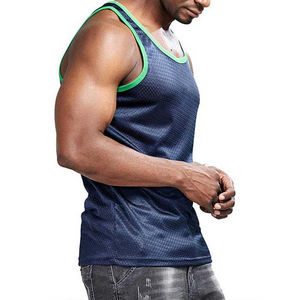 Ropa sin mangas para hombre, camisetas sin mangas de talla grande, algodón transpirable, nuevo diseño, camisetas sin mangas de secado rápido para hombre, ropa de Fitness con cuello redondo - Product Image 5