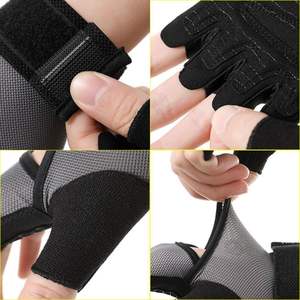 Export Quality Half Finger <b>Fitness</b> <b>Gloves</b> with UV Protection Polyester Material for Unisex Adults Sports Use Wholesale Price - Product Image 6