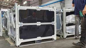 Stackable Heavy Duty Storage Cage Powder Coated Steel <b>Frame</b> Custom Foldable Box for Industrial Application - Product Image 6