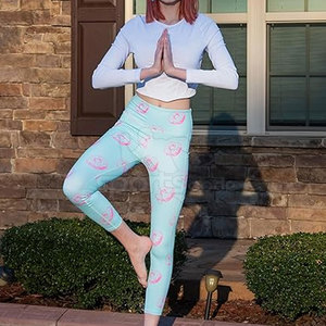 Leggings Cortos Cómodos de Cintura Alta, Transpirables, de Tejido Elástico Suave, Ropa Deportiva para Entrenamiento Físico - Product Image 6