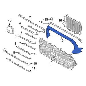 Moldura Superior de Parrilla Delantera de Plástico para Automóvil, Repuesto OEM, Nuevo, Venta al por Mayor para Toyota Tacoma 2024-2026 52711AK900 - Product Image 2