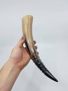 Royal Artisans Meilleure vente de corne de Viking polie sculptée à la main de haute qualité Corne à boire Artisanat naturel de l'Inde en forte demande - Product Image 3