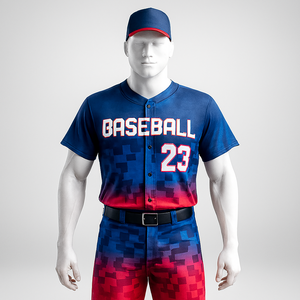 Camiseta de béisbol personalizada para hombre, estampado de rayas por sublimación, camisas y pantalones de béisbol en blanco, uniforme - Product Image 5