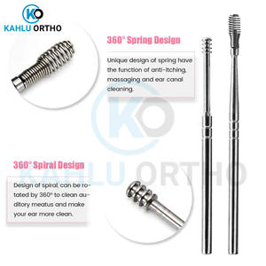 KAHLU ORTHOPEDIC-Juego de 6 piezas de herramientas reutilizables para limpiar los oídos con bolsa de cuero de almacenamiento - Product Image 4