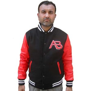 Logo personnalisé Laine Chenille Broderie Baseball Letterman Vestes Hommes Vintage Blanc En Cuir Manches Varsity Veste - Product Image 3