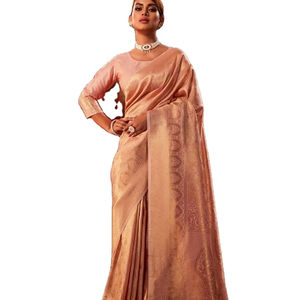 El último diseñador Soft Satin Kanjivaram Silk Sequence Saree de Fab Zone - Product Image 1