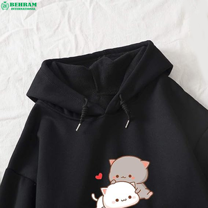 Sweat à capuche unisexe de haute qualité, style streetwear, tissu polaire français brodé et vieilli, 100 % polyester, écologique - Product Image 4