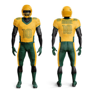 Uniforme de fútbol americano impreso en 3D transpirable de manga corta con diseño de camiseta con logotipo personalizado para el verano con Baker - Product Image 5