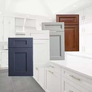 Prix d'usine Portes d'armoires de cuisine Portes d'armoires et façades de tiroirs de haute qualité Armoires de cuisine shaker en MDF personnalisées - Product Image 1