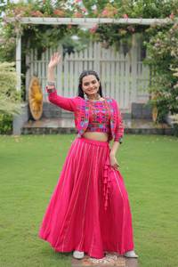 Navratri Lehenga Choli Special Navratri Chaniya Choli <b>for</b> <b>Women</b> Indian Traditional Wear Lehenga Choli Bridal Pure Cotton Lehenga - Product Image 4