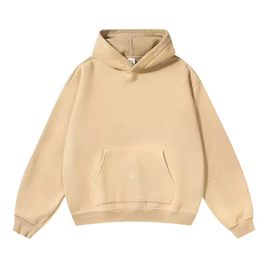 Custom Embroidered Hoodie Blank <b>Thick</b> <b>Fleece</b> Heavy Weight Oversized Hoodies Custom Print Logo Men's Hoodies & Sweatshirts - Product Image 3