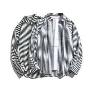 เสื้อเชิ้ตออกซ์ฟอร์ดลายทางสำหรับผู้ชายคุณภาพสูงแบบ OEM สั่งทำได้  ใส่ได้ในฤดูใบไม้ร่วง ระบายอากาศได้ดี เป็นมิตรกับสิ่งแวดล้อม มีไซส์ XS-9XL สไตล์ลำลองสมาร์ท - Product Image 1