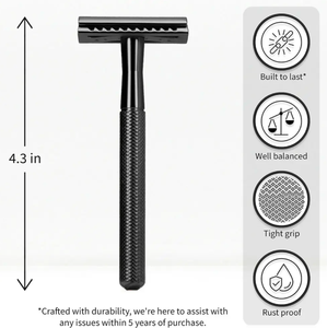 Rasoir classique à poignée en laiton Cooper personnalisé Rasoir de sécurité à double tranchant pour hommes par ANAAIF - Product Image 2