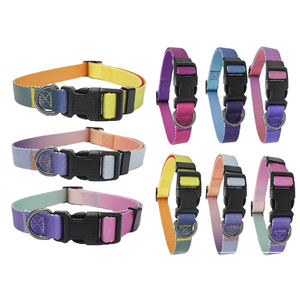 Best Quality Adjustable Nylon <b>Dog</b> <b>Collar</b> Custom Multi-Colors <b>Soft</b> Breathable Breakaway Feature Polyester Material Printed - Product Image 1