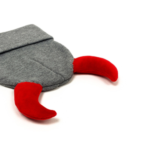 หมวกบีนนี่ถักลายปีศาจสำหรับผู้หญิงผู้ชายเด็กผู้หญิง Y2K หมวกฮาโลวีนปาร์ตี้หมวกถักโครเชต์หมวกทรงถังออกแบบได้ตามต้องการ - Product Image 2