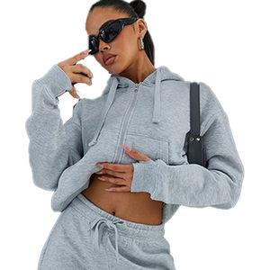 ชุดกางเกงวอร์มผ้าฝ้ายมีฮู้ดสำหรับผู้หญิงชุดใส่วิ่งกางเกงขายาวสำหรับฤดูหนาวพิมพ์โลโก้ได้ตามต้องการ - Product Image 2