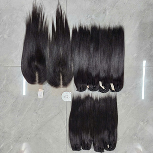 12A Super doble dibujado crudo vietnamita Paquete de cabello de un solo donante SDD hueso recto crudo cutícula alineada paquetes de cabello - Product Image 4