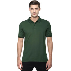 Polo décontracté à manches courtes et anti-boulochage brodé pour homme Polo en tricot respirant de couleur unie de qualité supérieure - Product Image 2