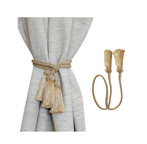 Lazos de cortina modernos para cortinas, retenciones de cortina de longitud para piezas de diseño de cuerda de tamaño personalizado, artesanía natural - Product Image 3