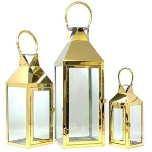 Beautiful Golden Polished <b>Brass</b> <b>Lanterns</b> with Intricate Design Work for Elegant Home Decor. - Product Image 2