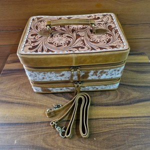 กล่องใส่เครื่องสำอางหนังแท้สำหรับเดินทางกันน้ำมีซิปปิดปรับแต่งโลโก้ได้ - Product Image 2