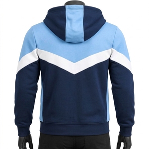 Sweat à capuche streetwear avec impression sérigraphique, logo personnalisé, vente en gros, sweats à capuche pour hommes, OEM, fermeture éclair tendance, 100% coton uni - Product Image 2