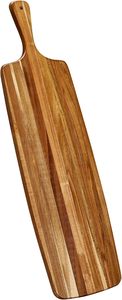 Planche à charcuterie en bois extra longue avec logo personnalisé, plateau de service pour fromages, planche à pâté pour fêtes, hôtels, restaurants, vente en gros - Product Image 6