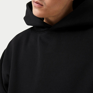 Best-selling OEM ODM high quality custom <b>black</b> french terry kangaroo pocket heavyweight pullover cotton vintage hoodies for men - Product Image 5